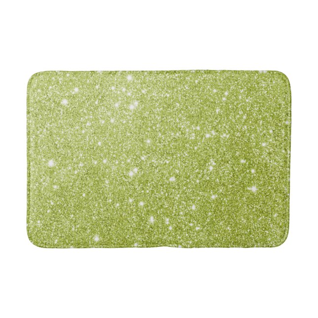 Tapis De Bain Étincelles de parties scintillantes de vert de (Devant)