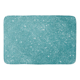 Tapis De Bain Étincelles turquoises de parties scintillantes