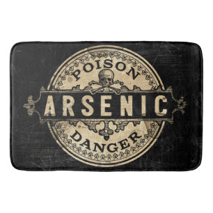 Tapis De Bain Étiquette vintage arsenical de poison de style