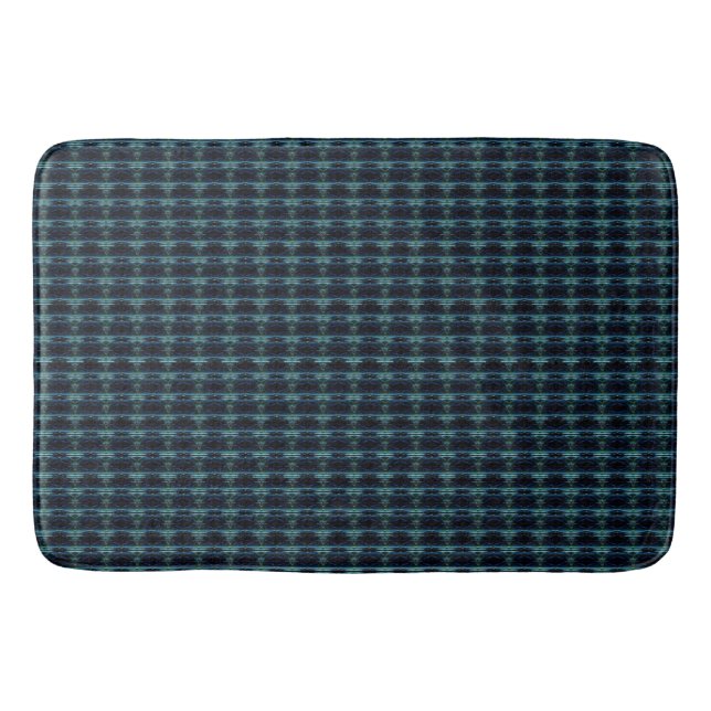 Tapis De Bain Etoiles arc-en-ciel bleu vert, Motif Artdeco (Devant)