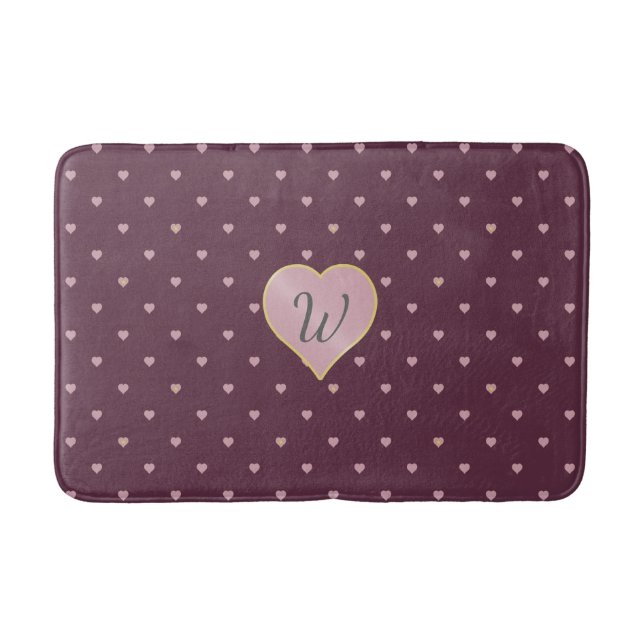 Tapis De Bain Étoiles dans les coeurs sur Port Bath Mat (Devant)