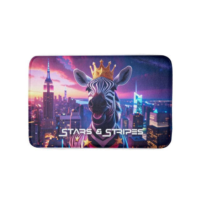 Tapis De Bain Étoiles Et Rayures Zebra Zanzibar (Devant)