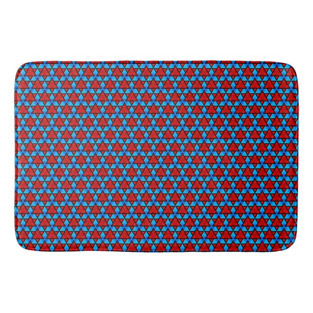 Tapis De Bain étoiles rouges rubis sur bath Mat turquoise (Devant)