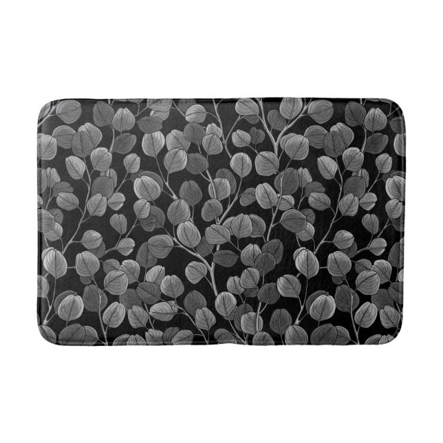 Tapis De Bain Eucalyptus en gris (Devant)
