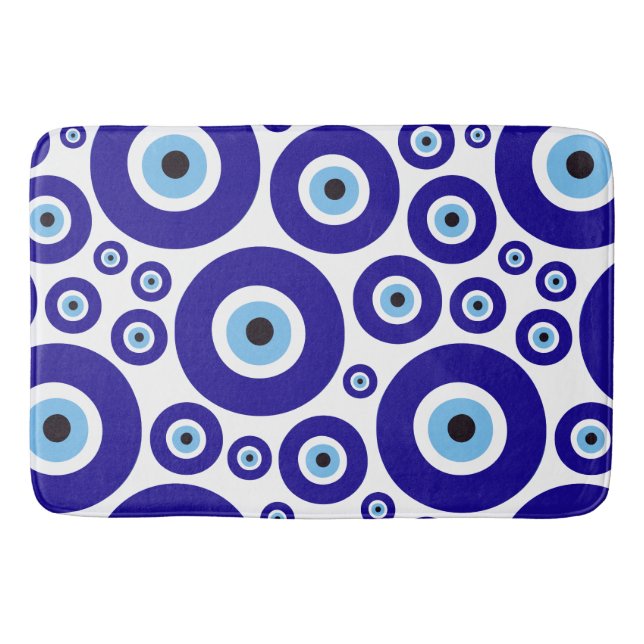Tapis De Bain Evil Eye Pattern, Greek Eye, Turkish Eye, Nazar (Devant)
