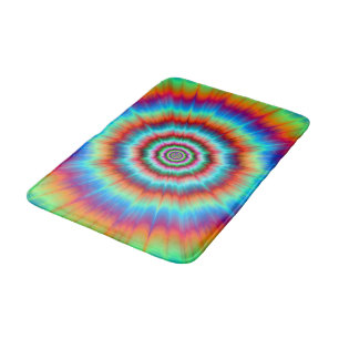 Tapis De Bain Explosion de chaume en bleu et orange