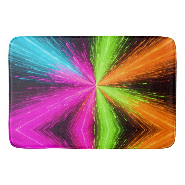 Tapis De Bain Explosion radiale néon (Devant)