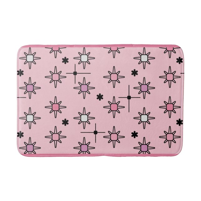 Tapis De Bain Explosion Stellaire Rose Ciel Atomique (Devant)