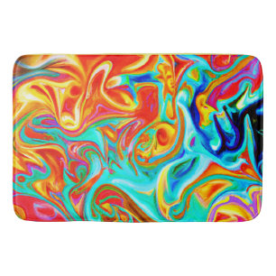 Tapis De Bain Expressive Colorful Abstractions Motif