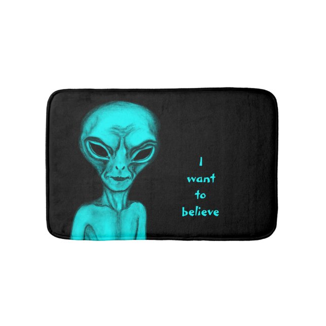 Tapis De Bain Extraterrestre, je veux croire (Devant)