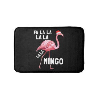 Tapis De Bain Fa La La Flamant rose Noël Joyeux Noël