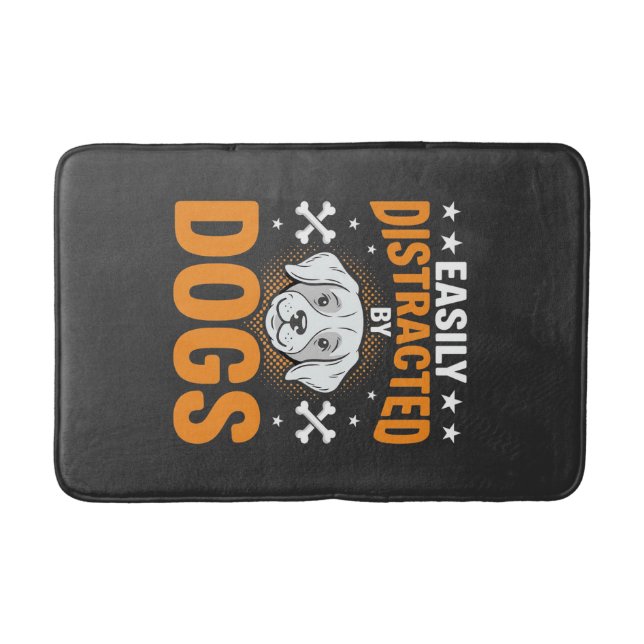 Tapis De Bain Facilement Distrait Par Les Chiens (Devant)