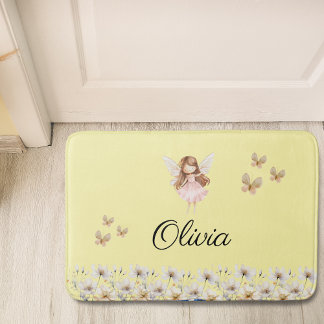Tapis De Bain Fairy Cute Garden Enchanted Nom personnalisé Bain