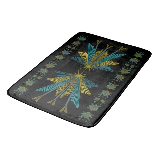 Tapis De Bain Fairy Stars Black Bath Mat (Angle)