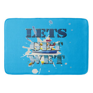 Tapis De Bain Faisons Humide Sur La Plage, Mousse Mémoire Bathma