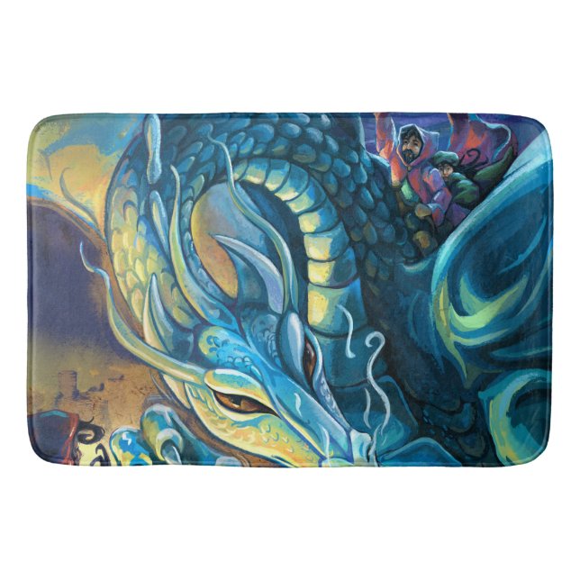 Tapis De Bain Fantaisie d'équitation de dragon (Devant)