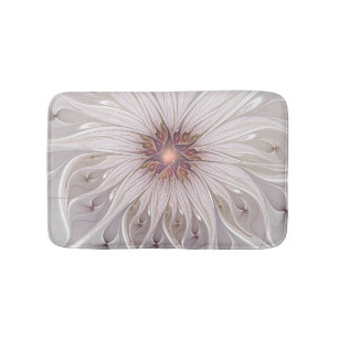 Tapis De Bain Fantaisie florale, fleur pastel moderne abstraite