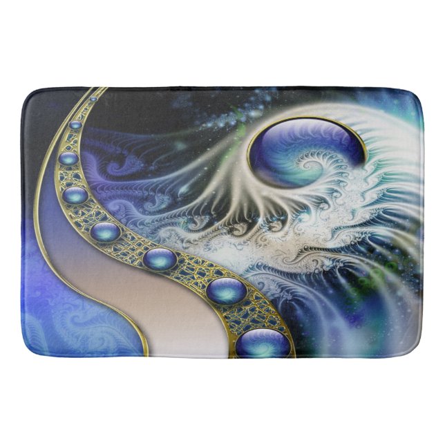 Tapis De Bain Fantaisie fractale abstraite (Devant)