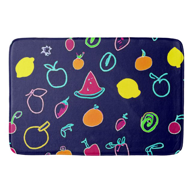 Tapis De Bain Fantasia des fruits colorés (Devant)