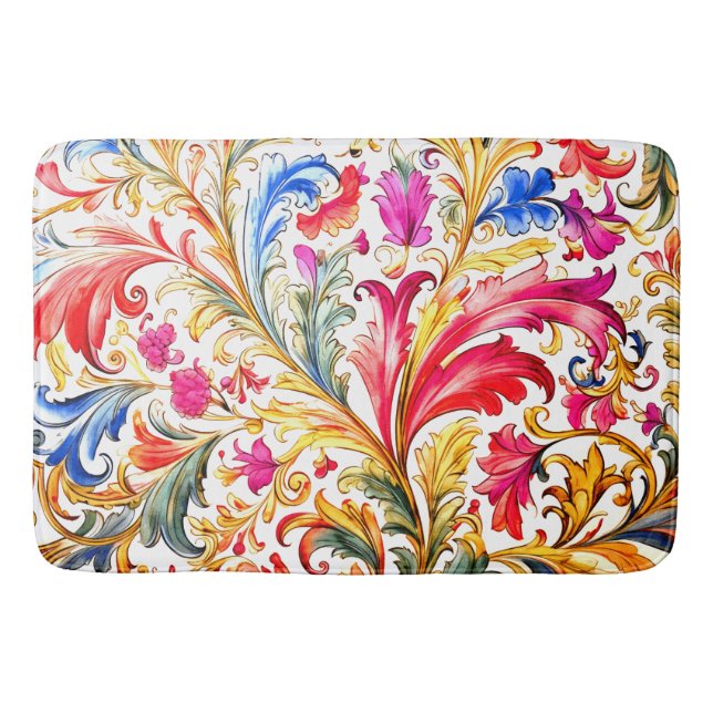 Tapis De Bain Fantastique design florentin Feuilles (Devant)