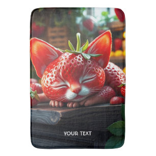 Tapis De Bain Fantastique Mignon Chat Chéri Fraise