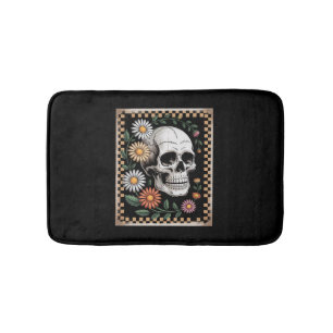 Tapis De Bain Fantôme Floral Automne Bohème Halloween 2
