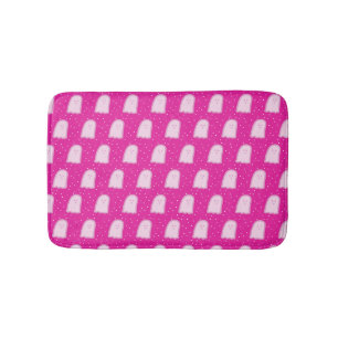 Tapis De Bain Fantômes roses d'Halloween et points
