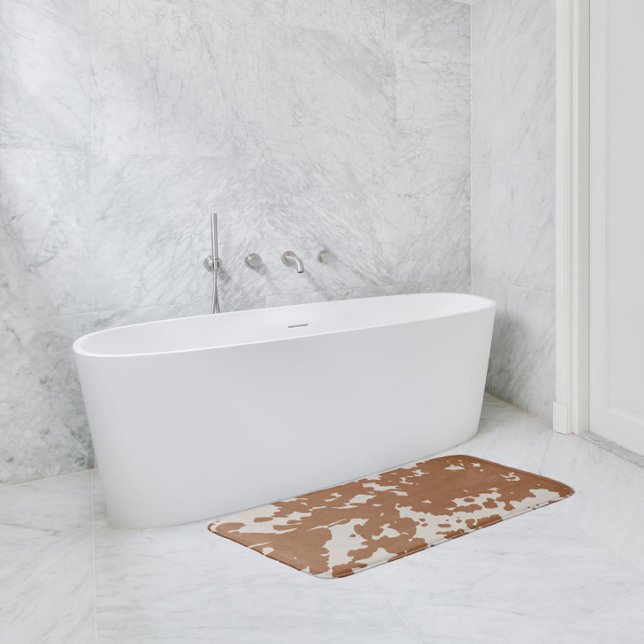 Tapis De Bain Faux Cowhide Spots Brown Pays Ouest (Créateur téléchargé)