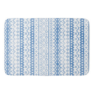 Tapis De Bain Faux Fair Isle Knitwear Aquarelle Cosy Cabincore