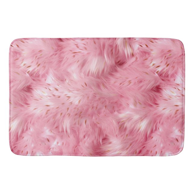Tapis De Bain Faux Faux Rose (Devant)