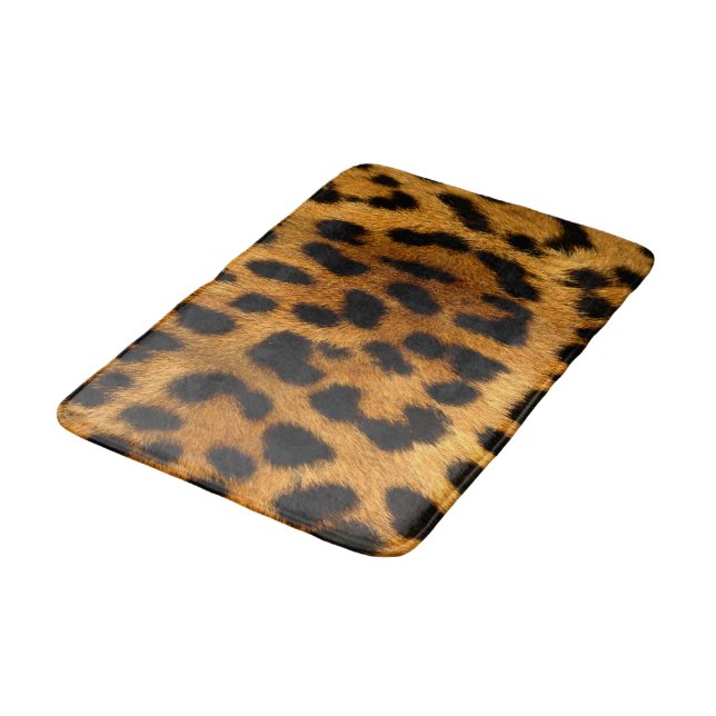 Tapis De Bain Faux Leopard Peau Mat de salle de bain (Angle)