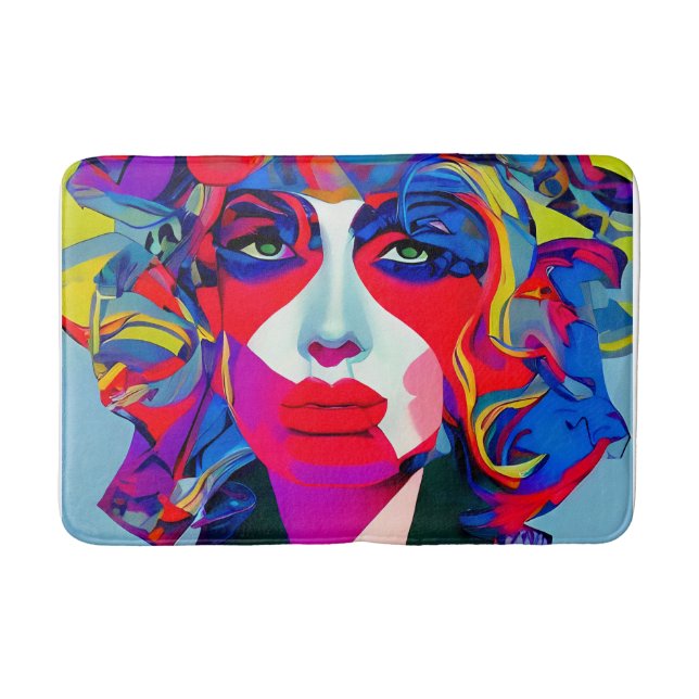 Tapis De Bain Femme Abstraite (Devant)