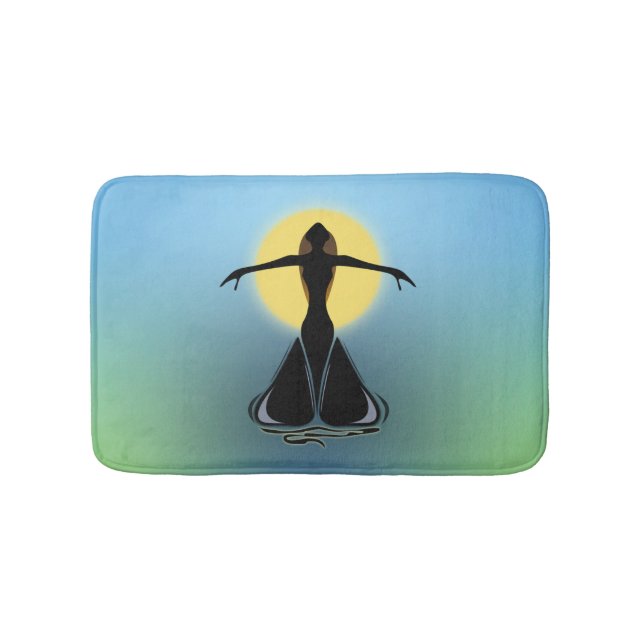 Tapis De Bain Femme en fleurs (Devant)