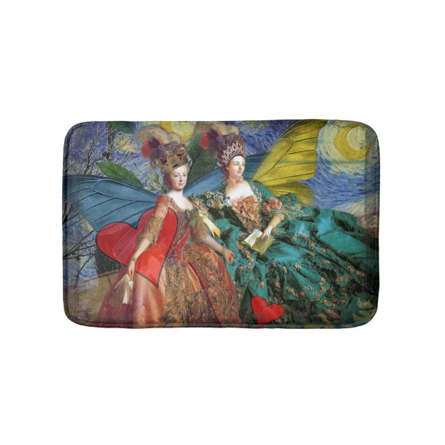 Tapis De Bain Femme Papillon Capricieuse Gémeaux Gothique Classi (Devant)