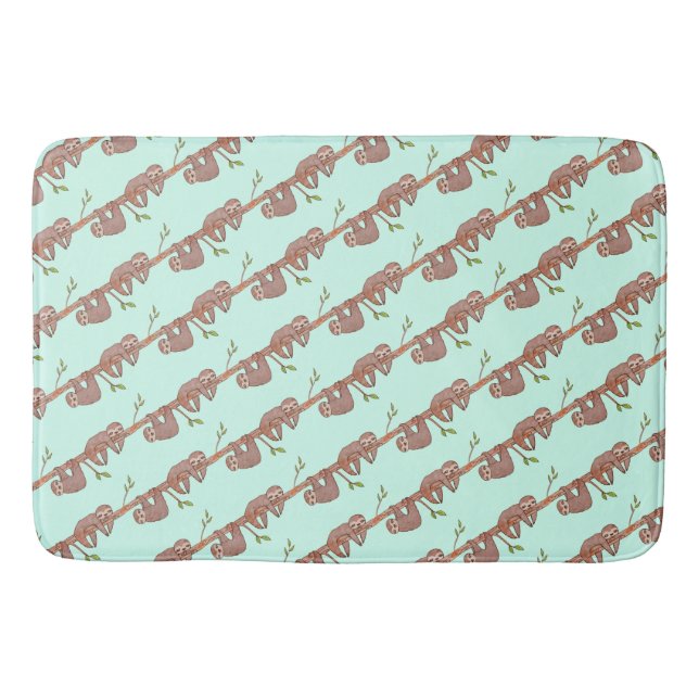Tapis De Bain Fentes bébé accrochées au Motif d'arbre (Devant)