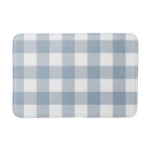 Tapis De Bain Ferme Rustic Blue Buffalo Plaid Carré