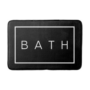 Tapis De Bain Ferme rustique Chic Blanc Noir