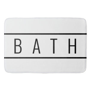 Tapis De Bain Ferme rustique Chic Blanc Noir