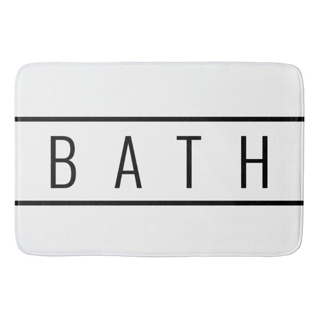 Tapis De Bain Ferme rustique Chic Blanc Noir (Devant)
