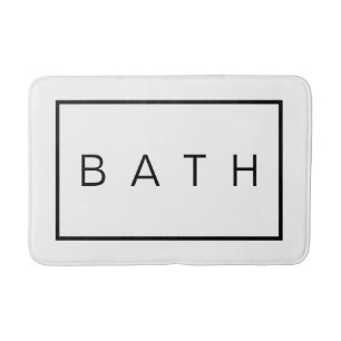 Tapis De Bain Ferme rustique Chic Blanc Noir Simple
