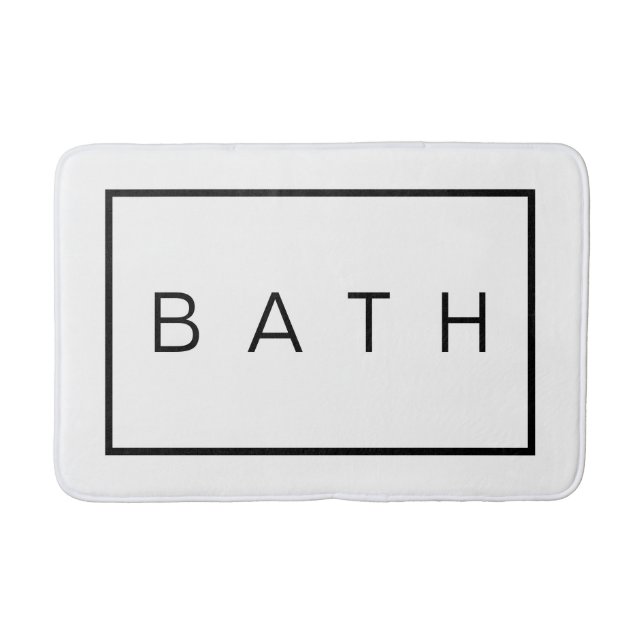 Tapis De Bain Ferme rustique Chic Blanc Noir Simple (Devant)
