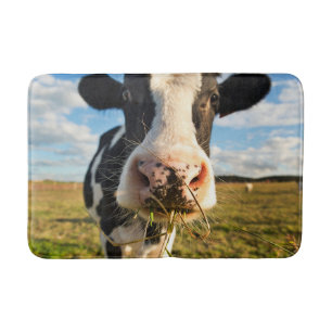 Tapis De Bain Fermes   Vache Holstein Chewing