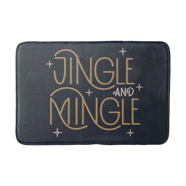 Tapis De Bain Festive Jingle et Mingle Holiday Design (Devant)