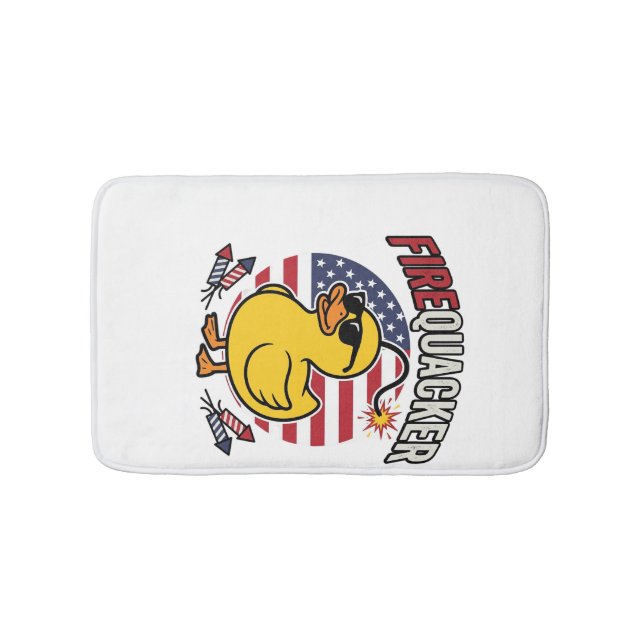 Tapis De Bain Feu d'artifice Canard Patriotique Conception Vecto (Devant)