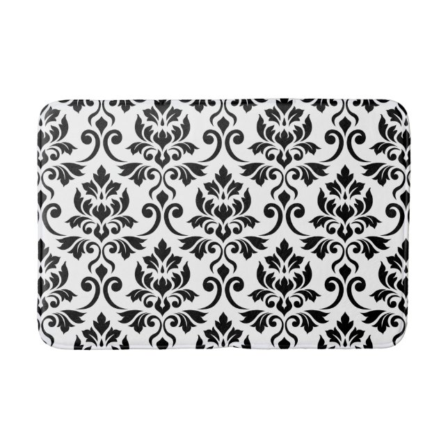 Tapis De Bain Feuille Damask Patte Noir (Devant)