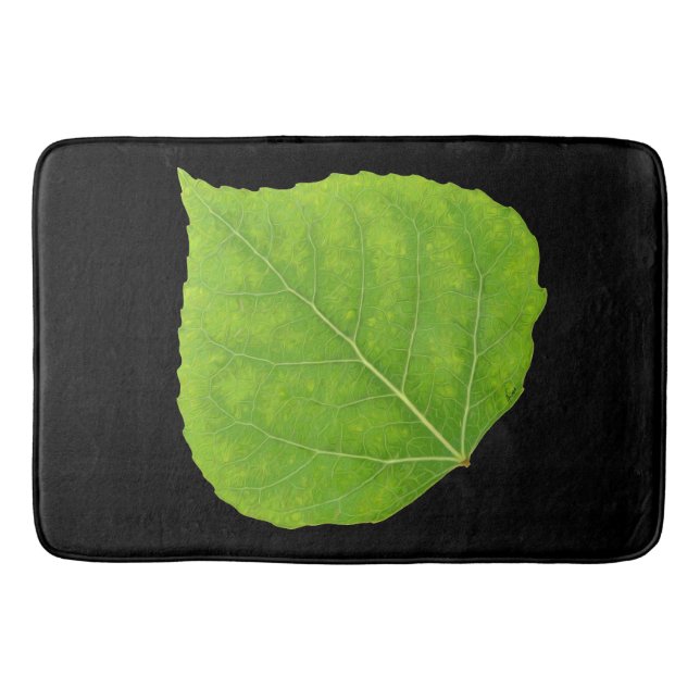 Tapis De Bain Feuille d'Aspen vert #11 (Devant)