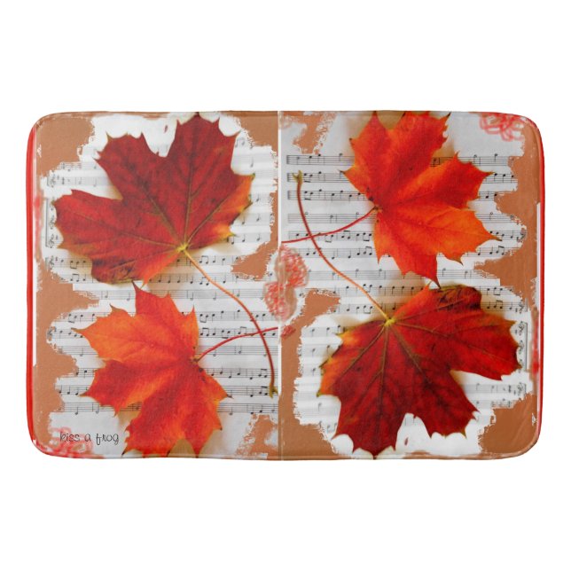 Tapis De Bain Feuille d'Auntumn avec la musique (Devant)