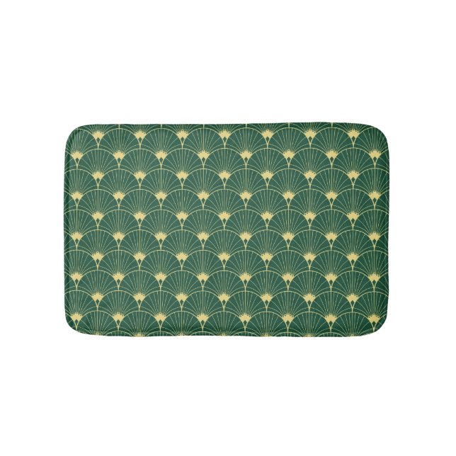 Tapis De Bain Feuille de palme : motif art déco. (Devant)