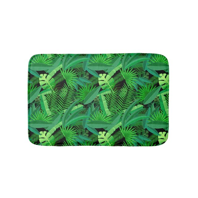 Tapis De Bain Feuille de palmiers tropicaux (Devant)