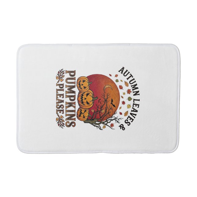 Tapis De Bain Feuilles d'automne Citrouilles S'il vous plaît Hal (Devant)